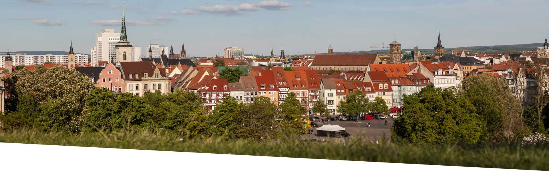 Bild der Innenstadt von Erfurt rund um den Domplatz